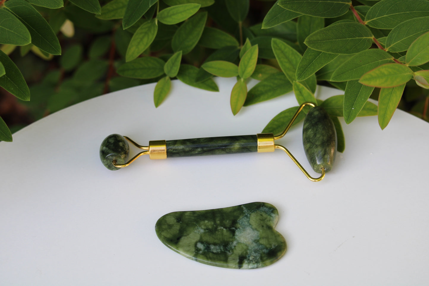 Gua Sha and Roll on in Jade