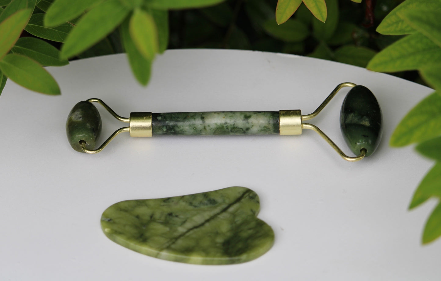 Gua Sha and Roll on in Jade