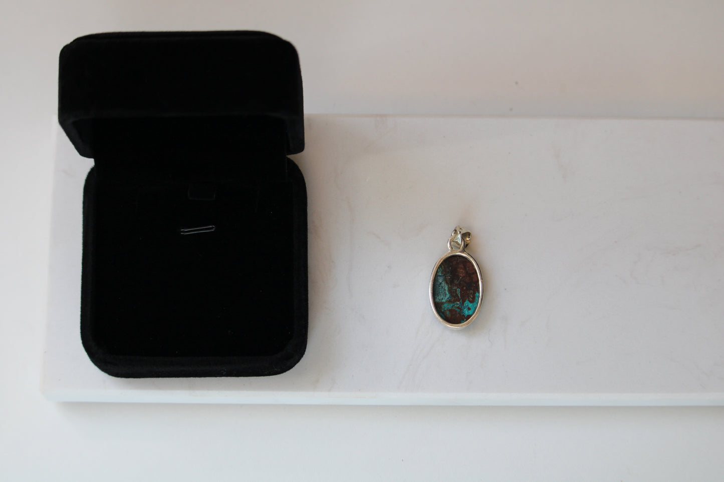 Pendentif Chrysocolle en Argent