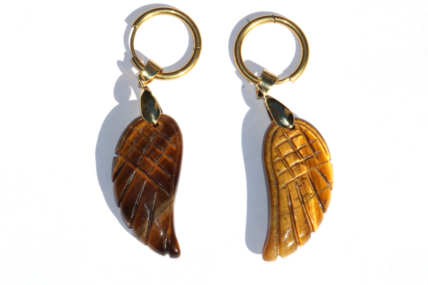 Boucles d'Oreilles Ailes d'Oeil de Tigre