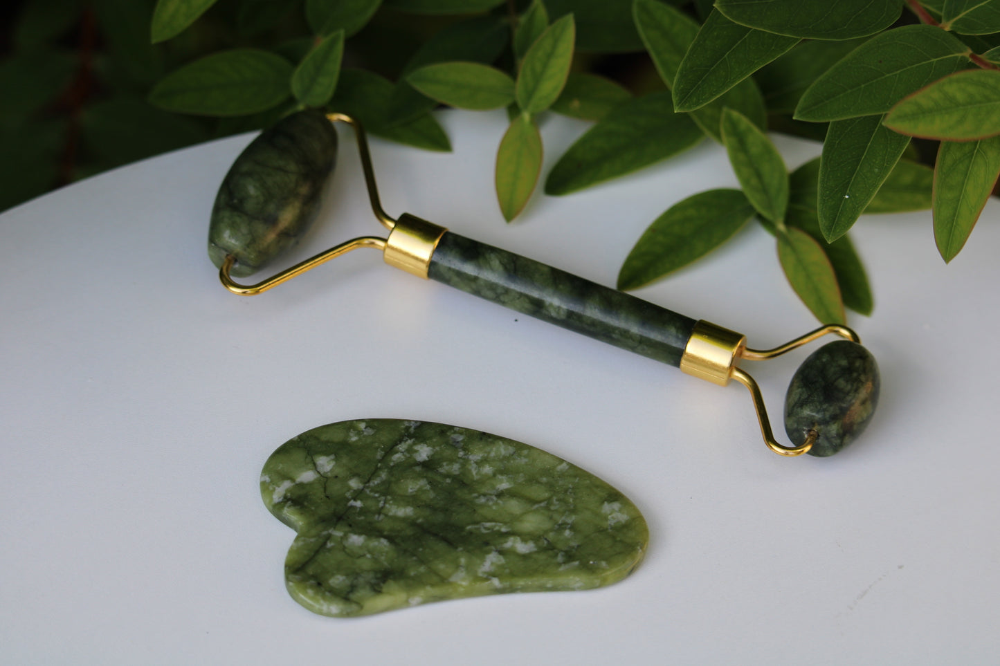 Gua Sha and Roll on in Jade