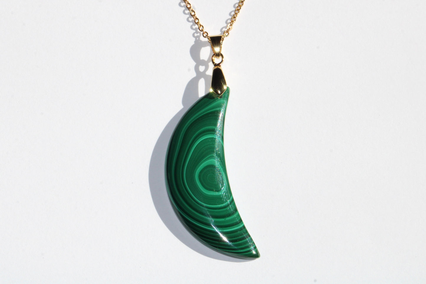 Collier Lune en Malachite