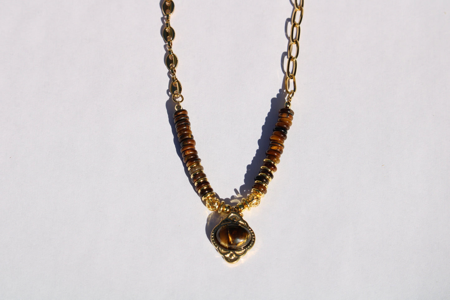Collier en Oeil de Tigre