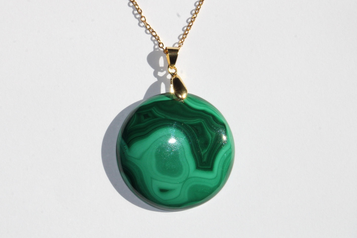 Collier Lune en Malachite