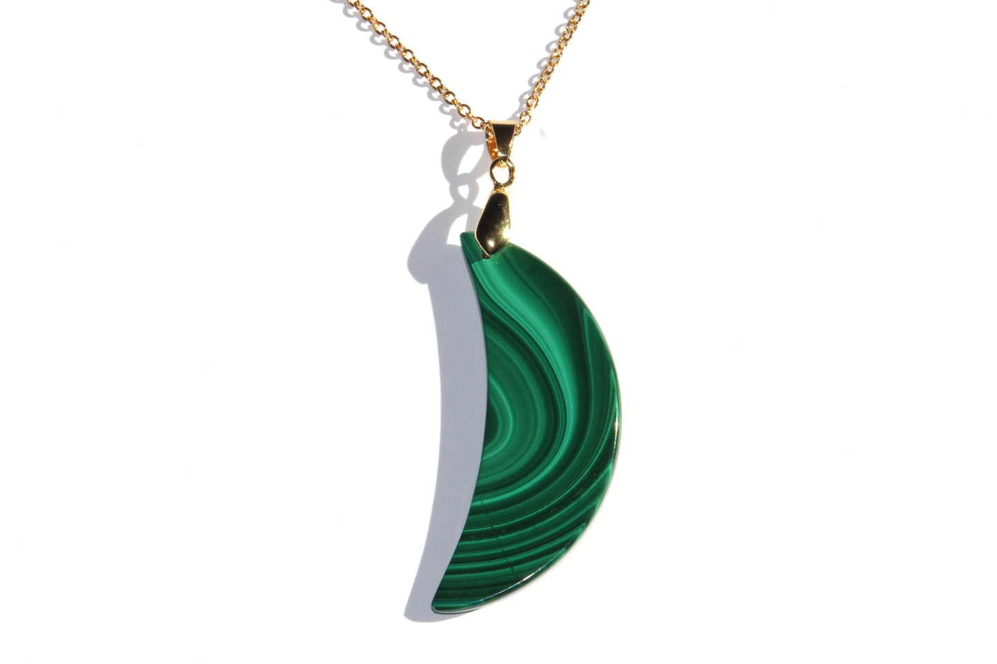 Collier Lune en Malachite