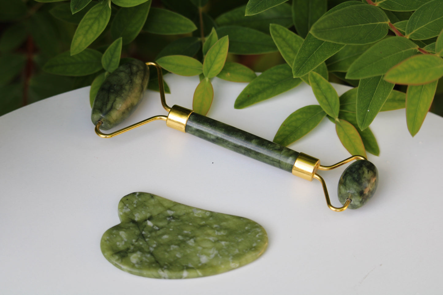 Gua Sha and Roll on in Jade
