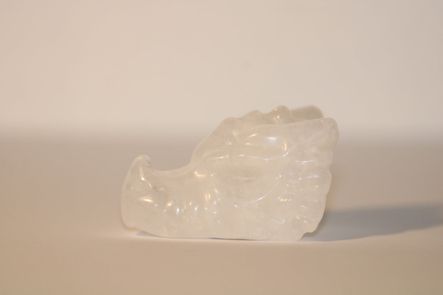 Tête de Dragon en Cristal de Roche
