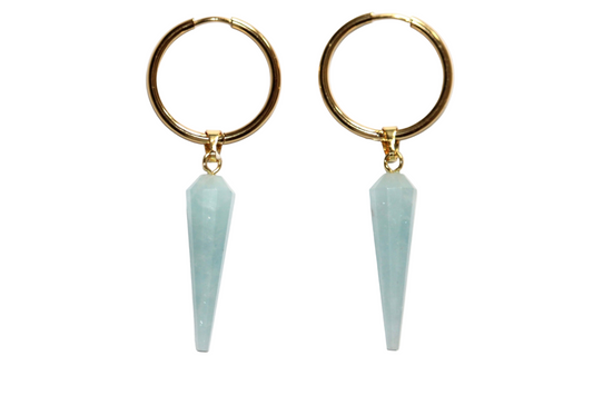 Boucles d'Oreilles en Aigue Marine