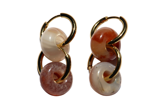 Boucles d'Oreilles en Cornaline