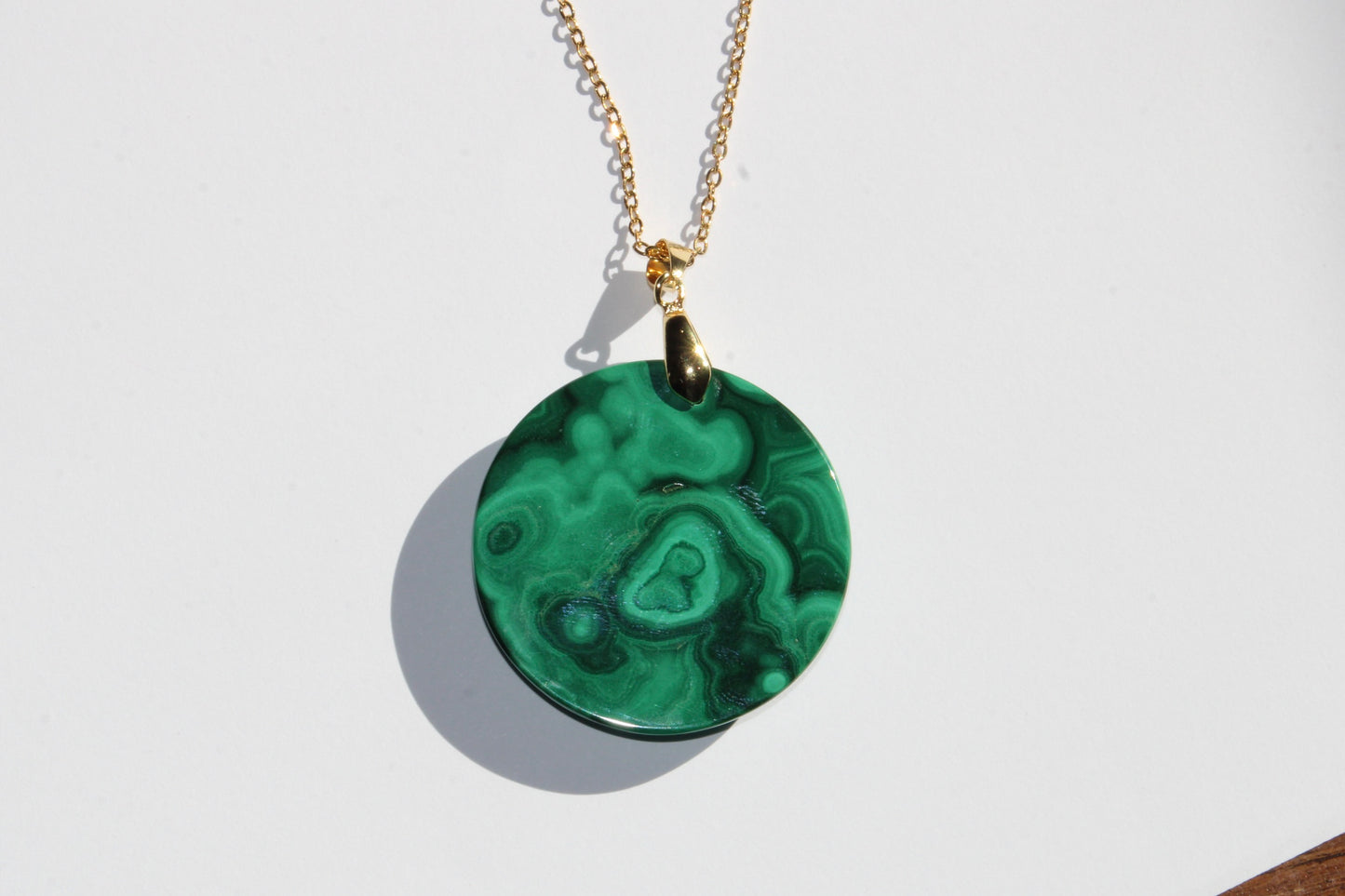 Collier Lune en Malachite