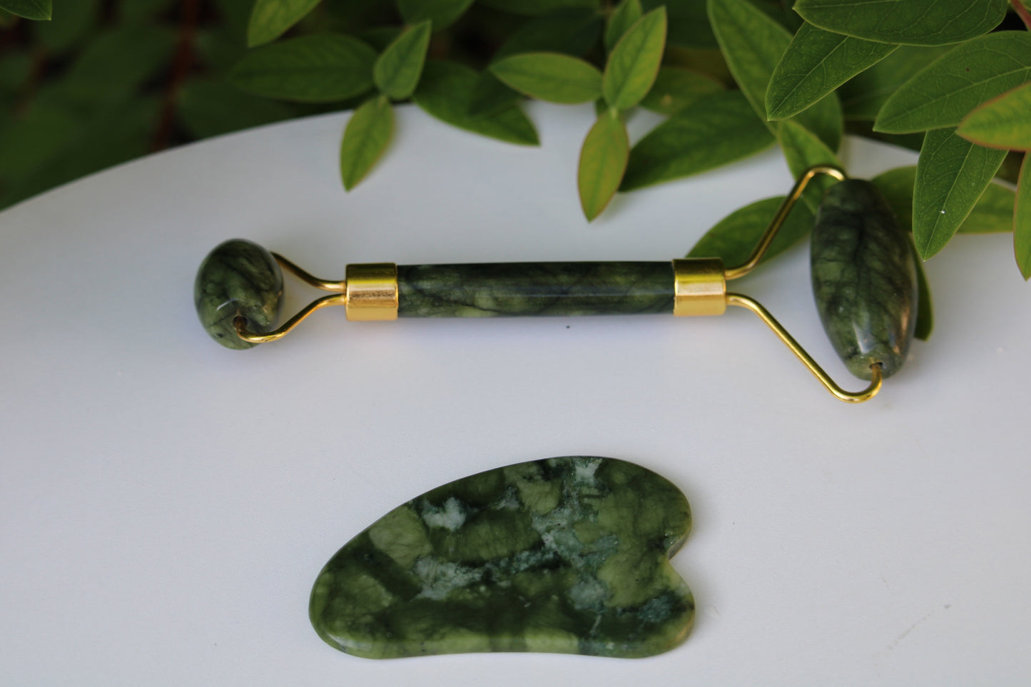 Gua Sha and Roll on in Jade