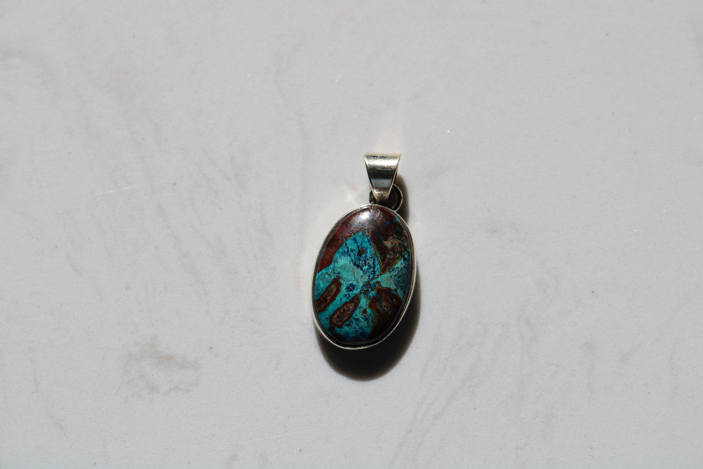 Pendentif Chrysocolle en Argent