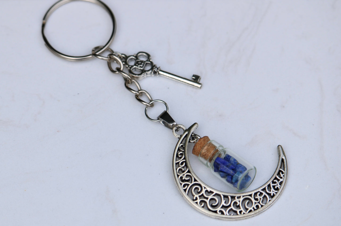 Clé de Lune et Lapis Lazuli
