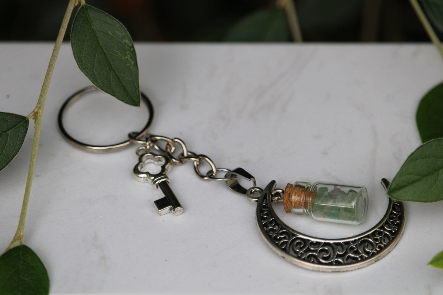 Clé de Lune en Aventurine Verte