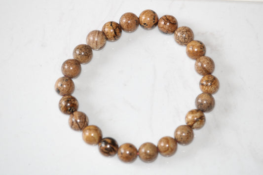 Bracelet en jaspe, bracelet jaspe paysage, bracelet pierres naturelles, bracelet pierre naturelle femme, bracelet lithothérapie, bracelet lithotherapie