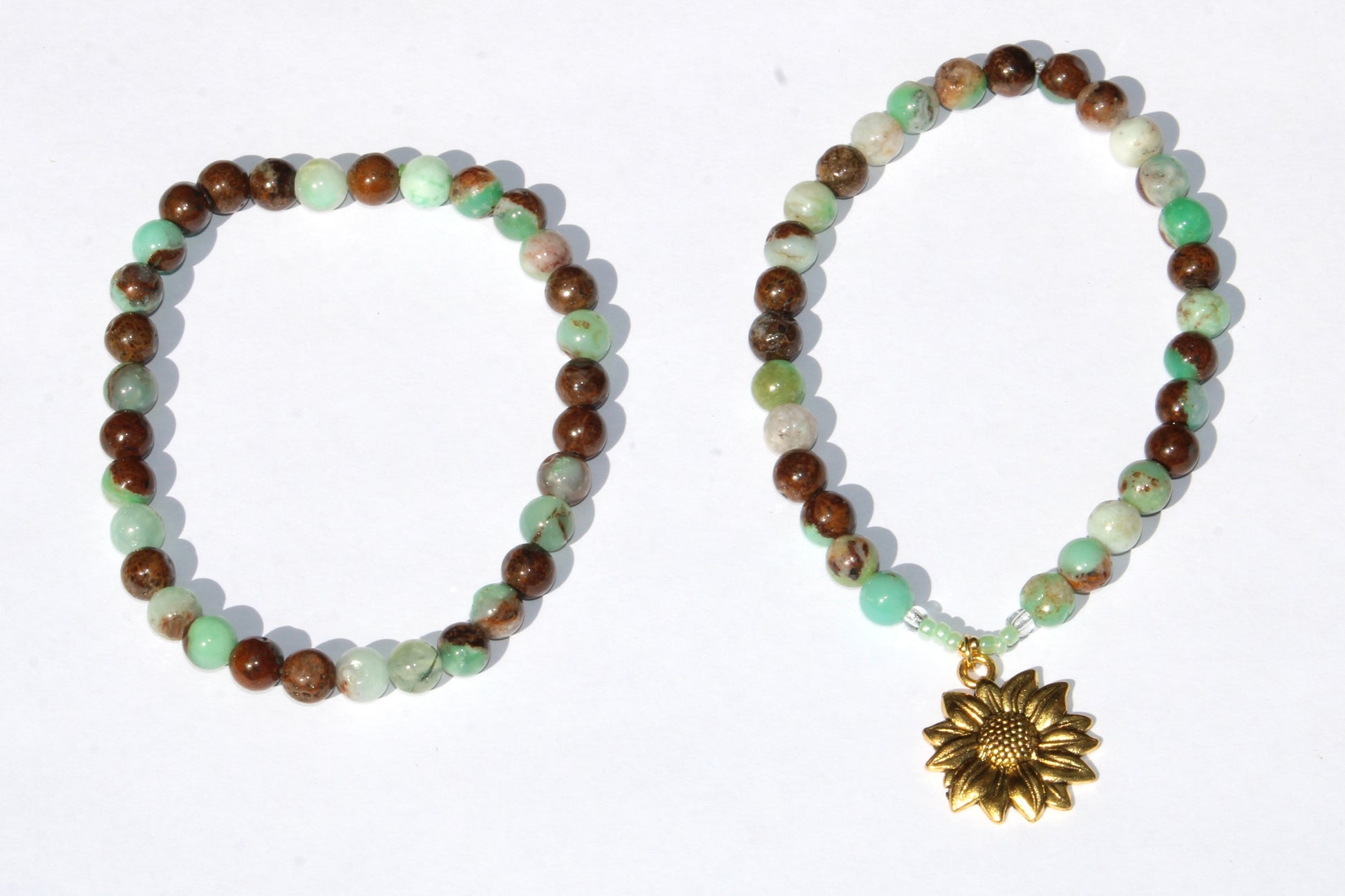 Bracelet en chrysoprase ; bracelet en pierres naturelles de chrysoprase ; bracelet pierre naturelle chrysoprase ; bracelet en pierre naturelle ; bracelet pierres naturelles