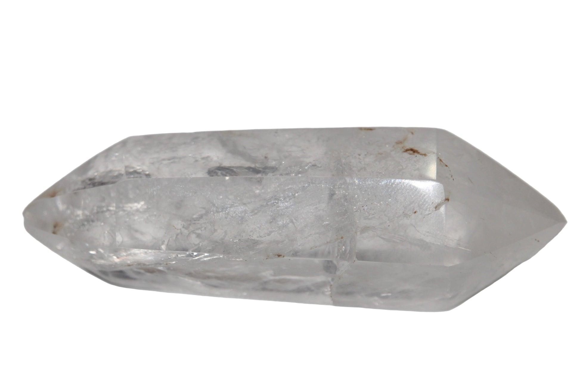 cristal de roche biterminé, cristal de riche; pierres naturelles; signature minérale; signature minerale; lithothérapie; lithotherapie