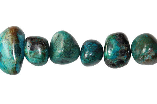 Chrysocolle; pierres naturelles; signature minerale; signature minérale, lithothérapie; lithotherapie, reiki ; pierre naturelle de chrysocolle ; chrysocolle roulée ; cristaux naturel
