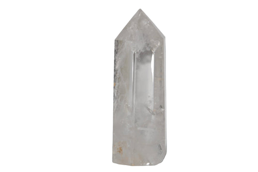 Cristal de roche; pointe en cristal de roche; lithothérapie; lithotherapie; signature minérale; signature minerale