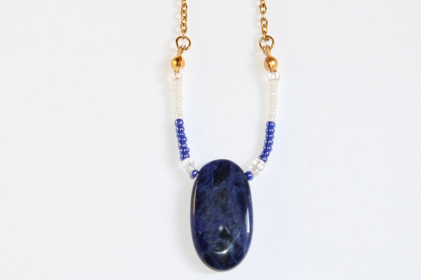 Collier en Sodalite