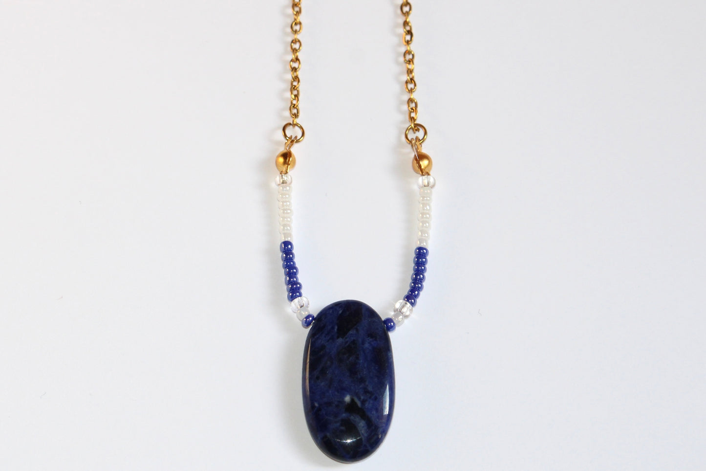 Collier en Sodalite