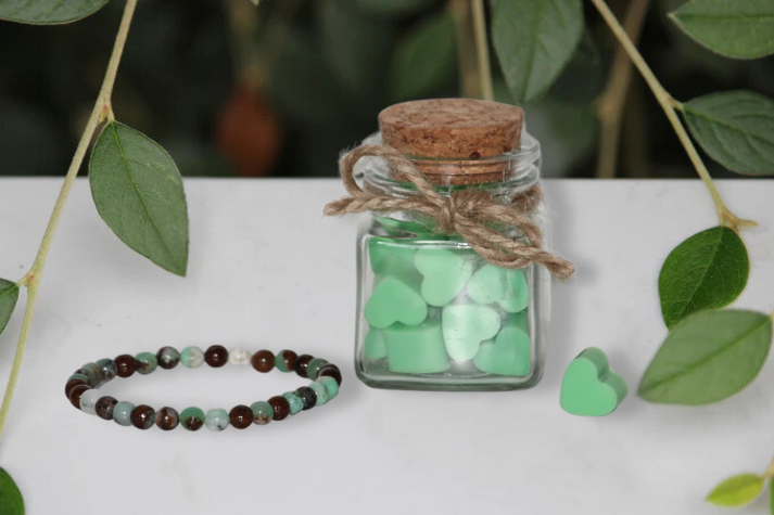 Fondants Pomme Cannelle et Bracelet en Chrysoprase