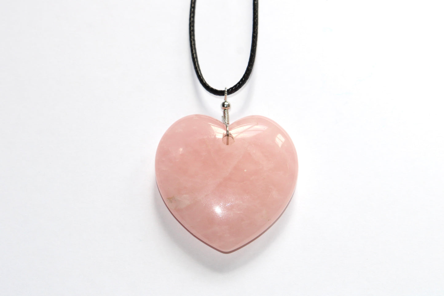 Collier Coeur en Quartz Rose