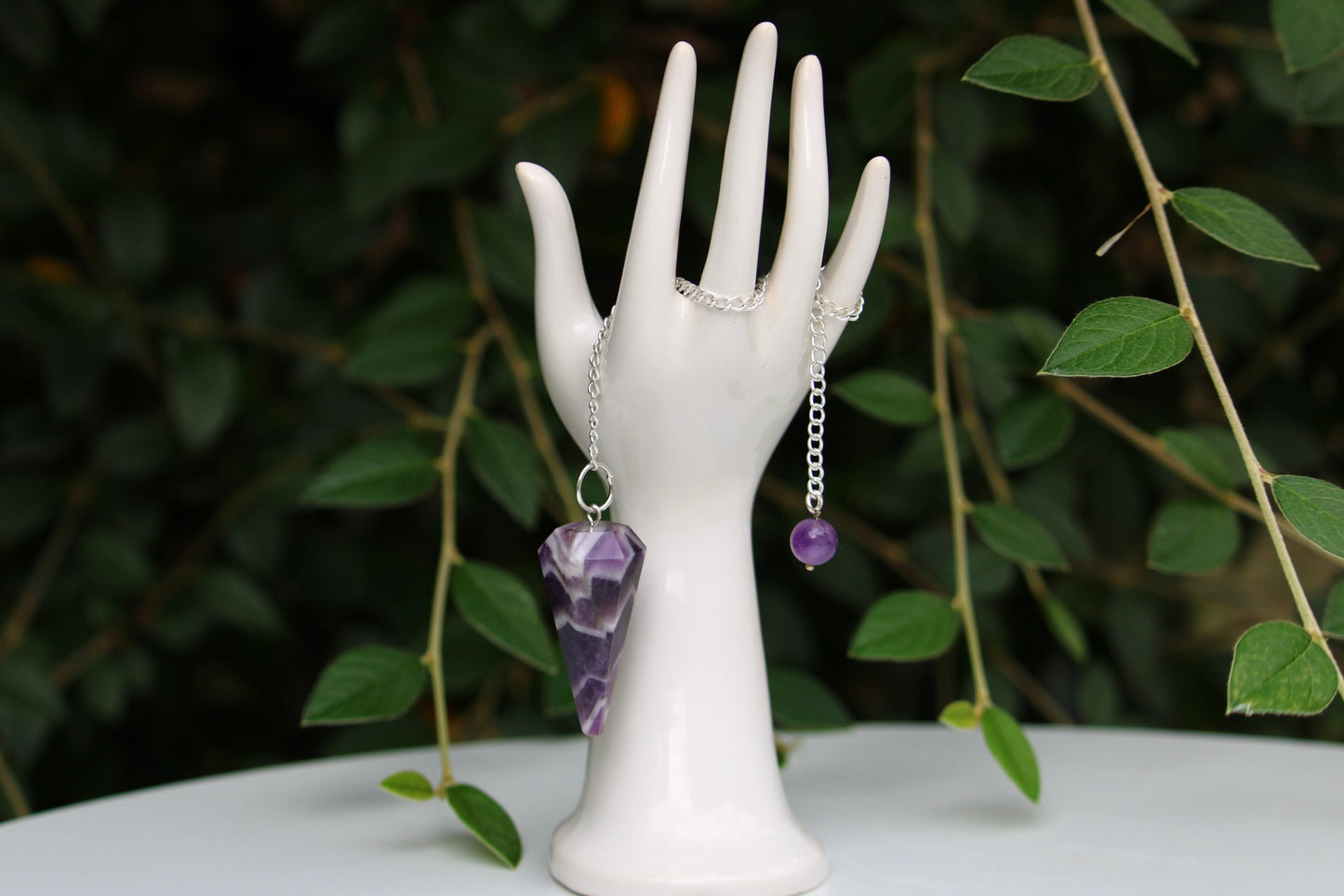 Amethyst Chevron Pendulum