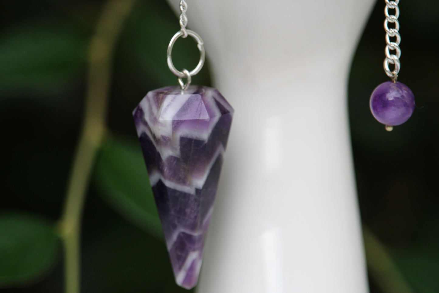 Amethyst Chevron Pendulum