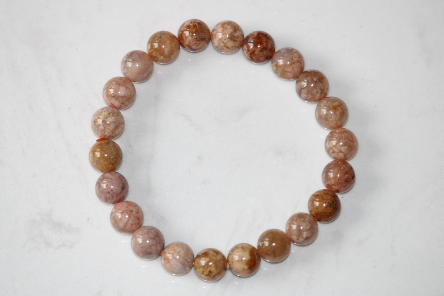 Bracelet agate fleur, bracelet en pierres naturelles ; bracelet en pierres naturelles d'agate fleur 