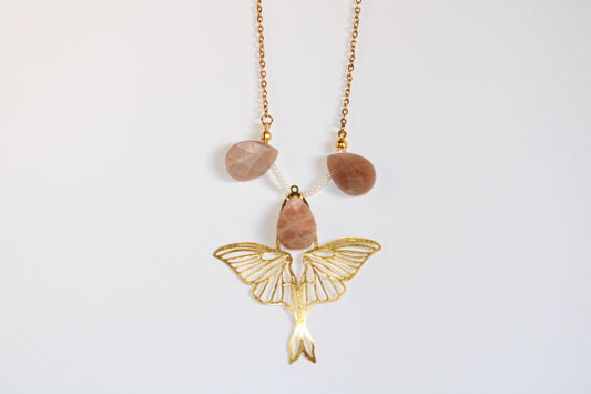 Collier en pierre de soleil, collier en pierres naturelles de pierre de soleil; collier lithothérapie; lithotherapie; signature minerale; signature minérale